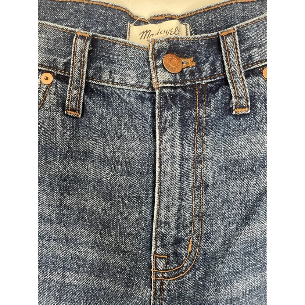 Madewell Women 31 Cut-Off Denim Shorts‎ 4 inch Mid Rise Medium Wash Cotton